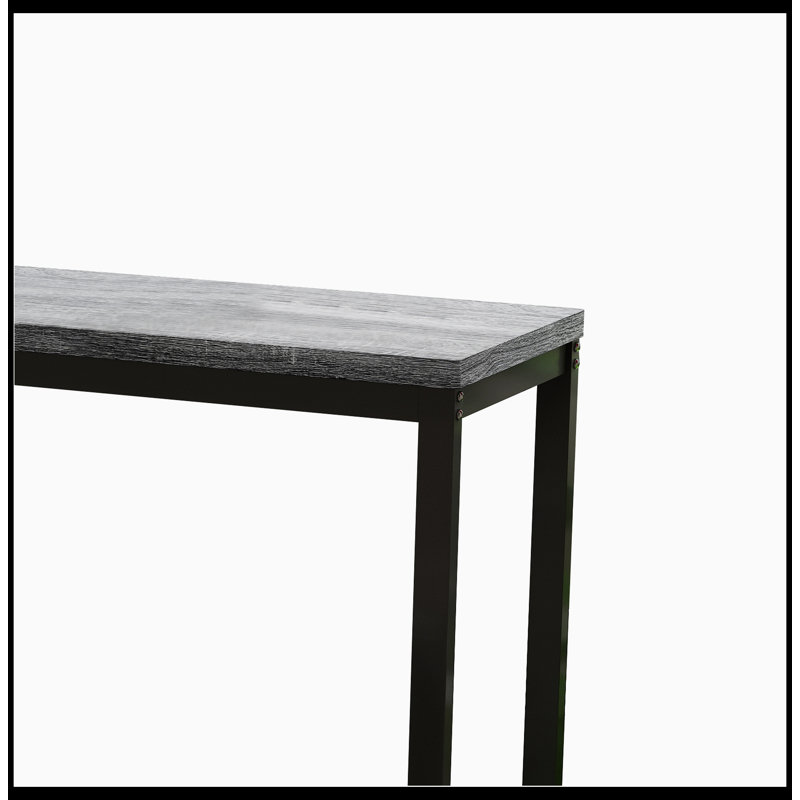 Modern Design Kitchen Dining Table, Pub Table, Long Dining Table Set with 3 Stools, Easy Assembly, Gray