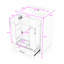 Meuble-lavabo compact avec lavabo en céramique, tiroir et armoire de rangement-411482291