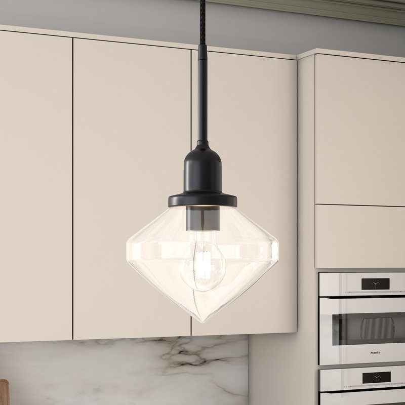 Chareen 1 - Light Single Pendant, Blackened Bronze, Clear