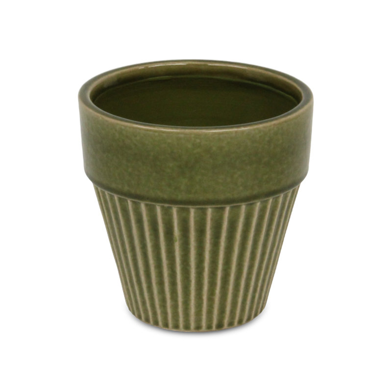 Pot de fleurs Lutton, H 6 po x l 6 po x P 6 po, Vert