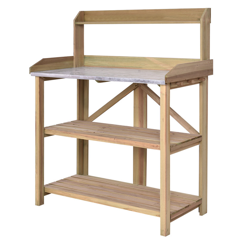 Acob Fir Wood Potting Bench