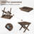 Kahn Rectangular HDPE Outdoor Folding Side Table-11383448