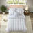 Blue Full Queen Bedding Sets, Microfiber Ruffle Comforter, Toile Floral Bedroom