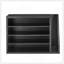 Organisateur de documents, boîte aux lettres de bureau à 4 compartiments avec tablettes amovibles, trieur de boîtes aux lettres en bois avec rangement vertical latéral, organiseur de bureau de bureau pour classeur, documents, papier, noir