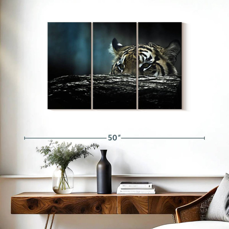 Tiger Hunting, 24" H x 38" W
