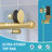 56" - 60" W X 76" H Single Sliding Shower Door, Frameless Bathroom Sliding Door With 1/4" (6Mm) Tempered Glass For Walk-In Shower, Brushed Gold-121018003
