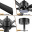 Ventilateur de plafond à DEL 5 pales Bascio-372998754-383305363-379444572