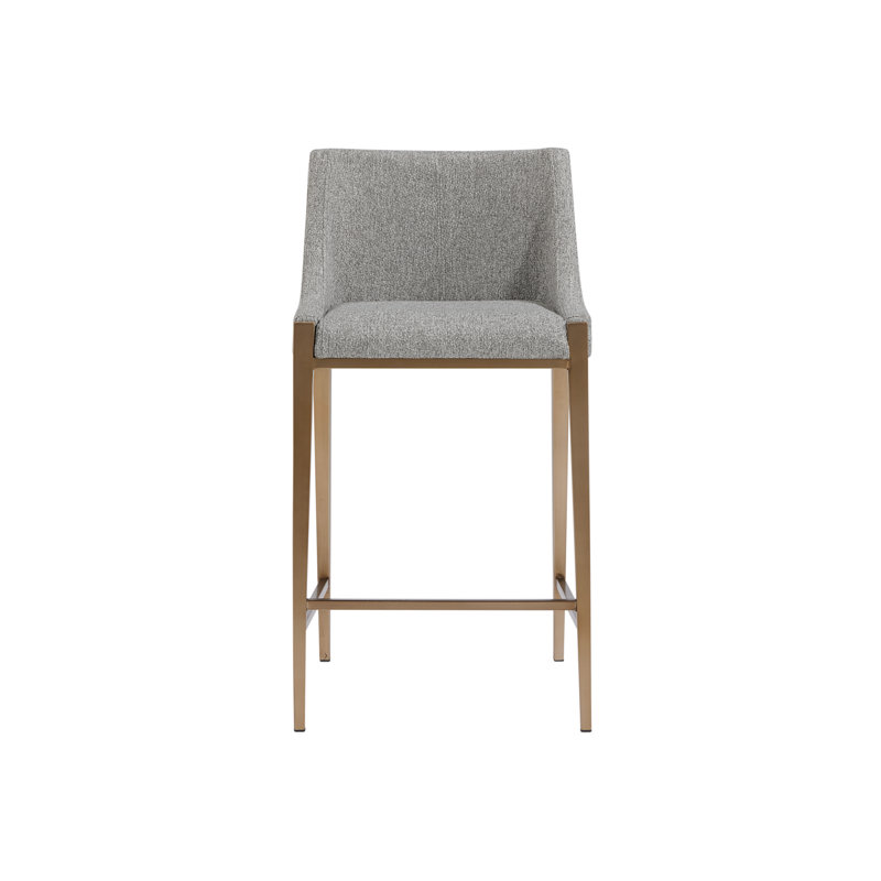 Nate Upholstered Stool, Pebble
