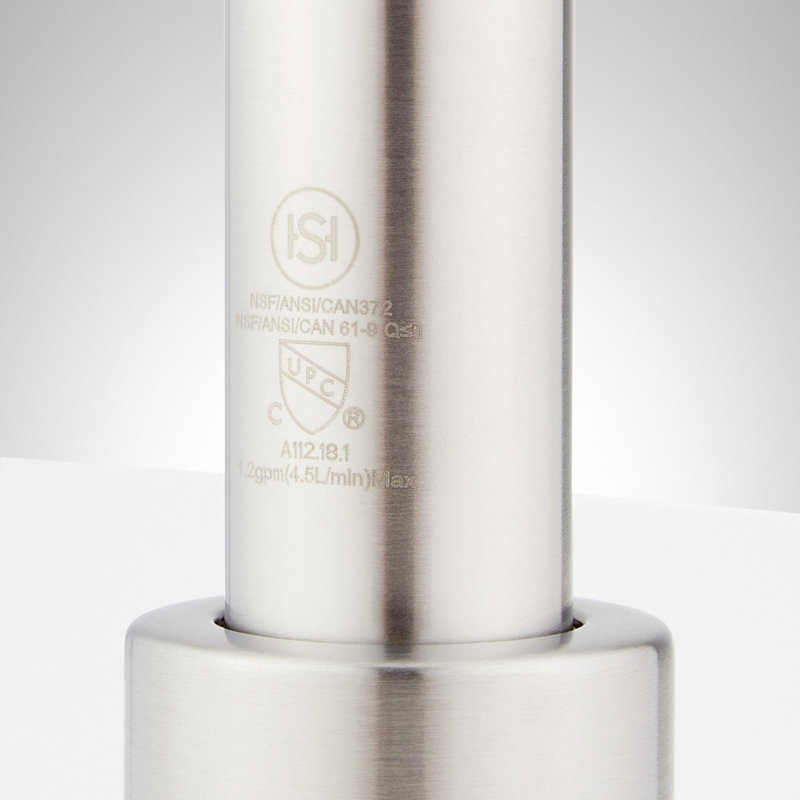 Lexia 1.2 GPM Widespread Gooseneck Bathroom Faucet, Brushed Nickel