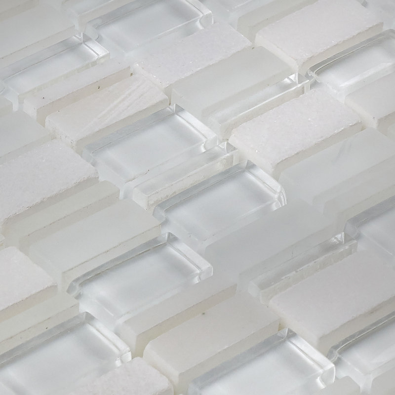 Clio Daltile 1" x 1" Glass Mosaic Tile, Luna