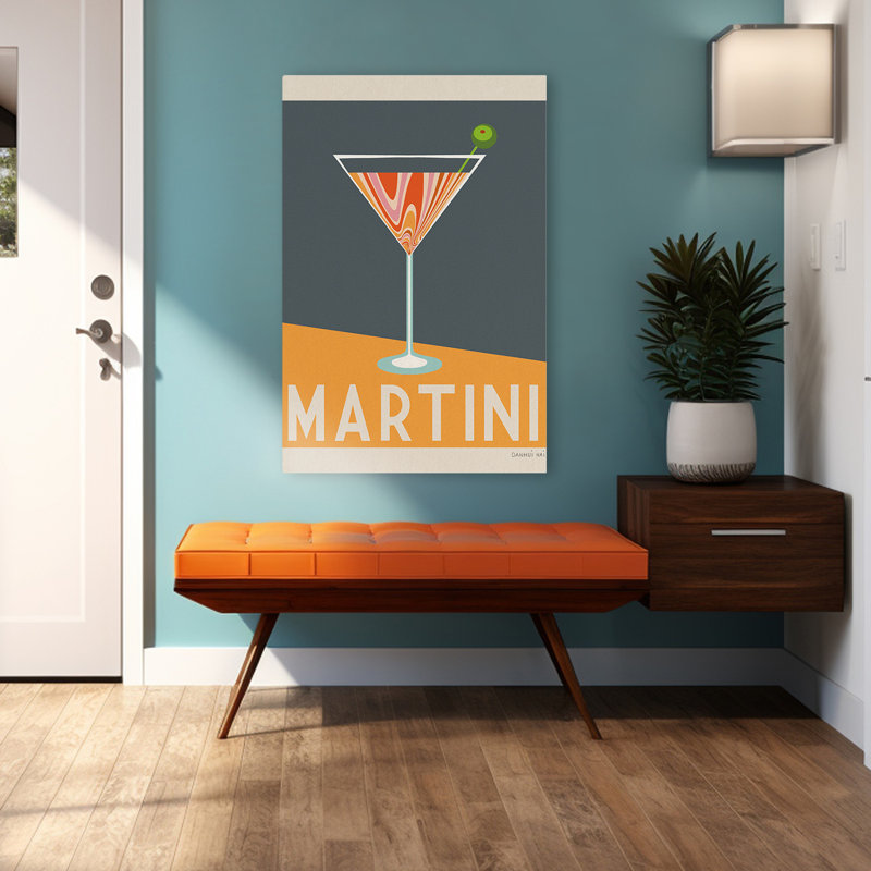 Affiche de cocktail Mid-Century moderne I, H 48 po x l 32 po