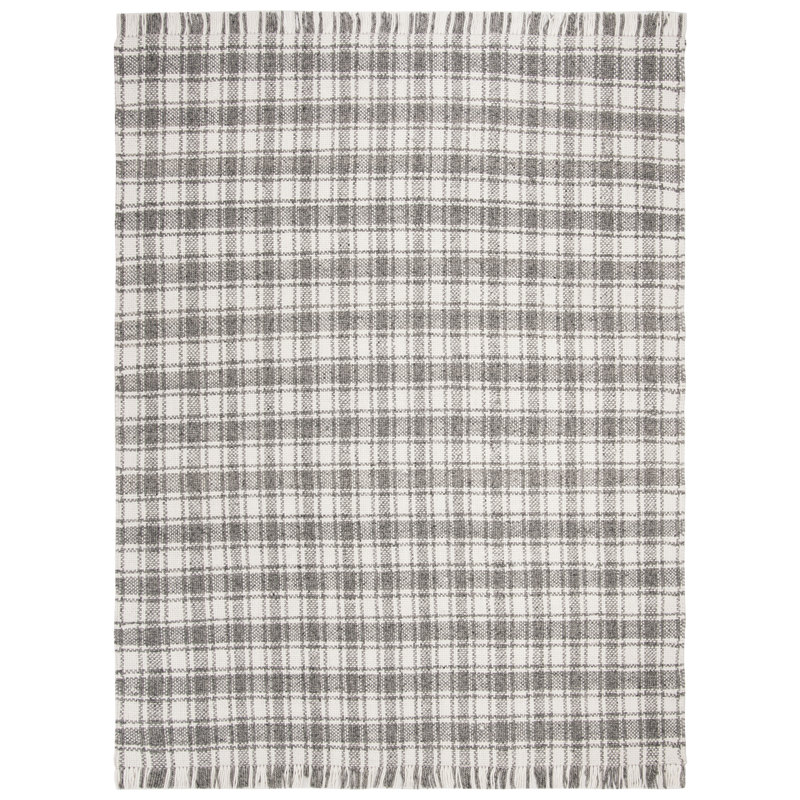 Jacques Hand Woven Wool Plaid Rug, Rectangle 9' X 12'