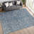 Machine Washable Indoor/Outdoor Hashlamoun ACN2324 Ikat Rug-653524074