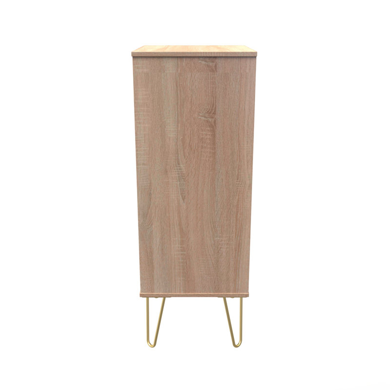 Beranda 45cm W Manufactured Wood Bedside Table, Bardolino Oak