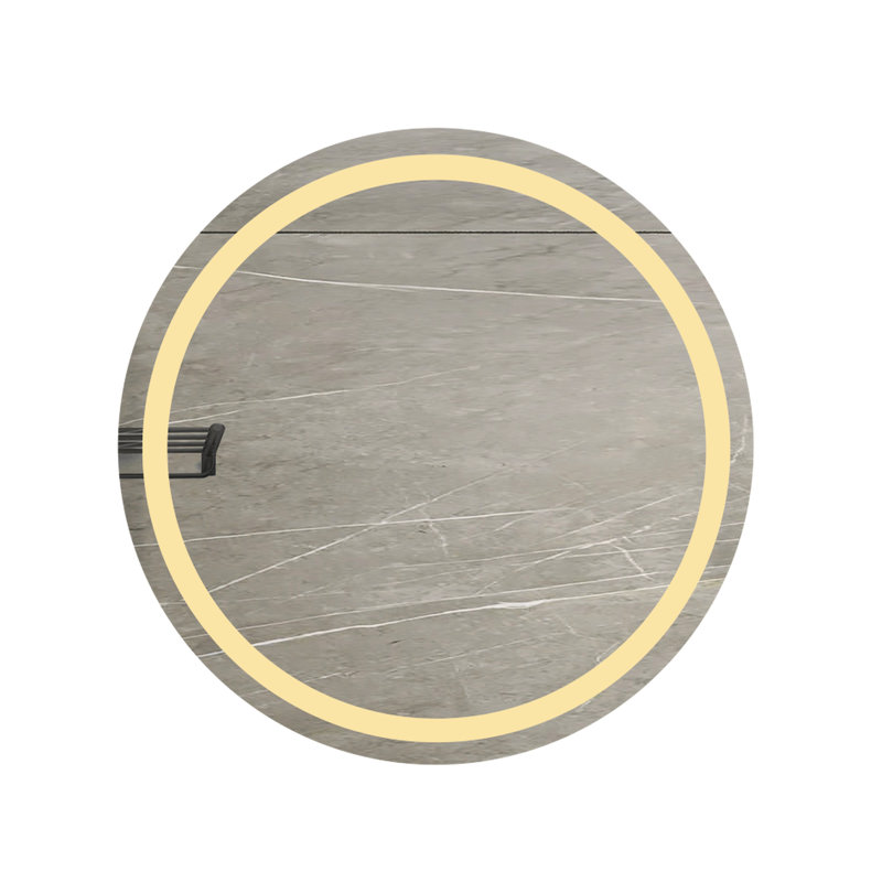 Miroir de salle de bain avec fixation au mur