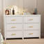 Commode en bois massif à 6 tiroirs l 52 po-2083727363