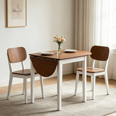 Table de cuisine extensible de 55 po en bois massif, tables ovales à abattants pour petits espaces, table de salle à manger pliante pour 4 à 6 personnes