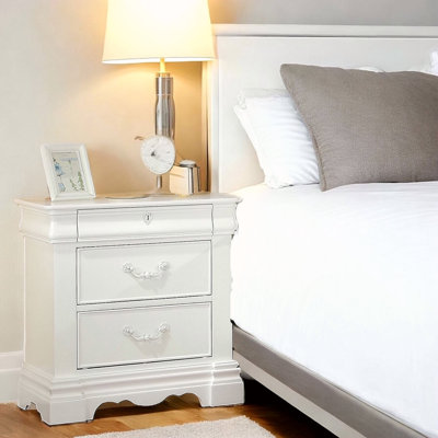 Table de chevet blanche