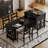 American Retro Black Dining Table