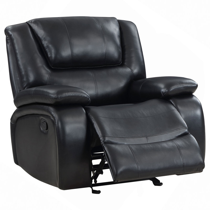 Fauteuil inclinable et oscillant rembourré, Noir