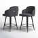 Archaimbaud Swivel Upholstered Counter Stool with Metal Frame