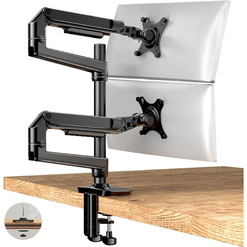 Support double pour écran, supportant des écrans jusqu'à 40 pouces et 25 lb