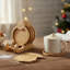 Ensemble de 4 sous-verres en bambou Père Noël