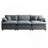 Oversized Modular Cushioned Sofa-454804667