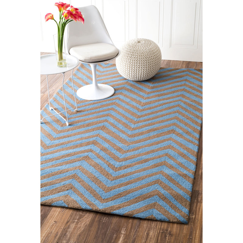 Tapis cappuccino à chevrons Wolfenbarger, 7 pi 6 po x 9 pi 6 po