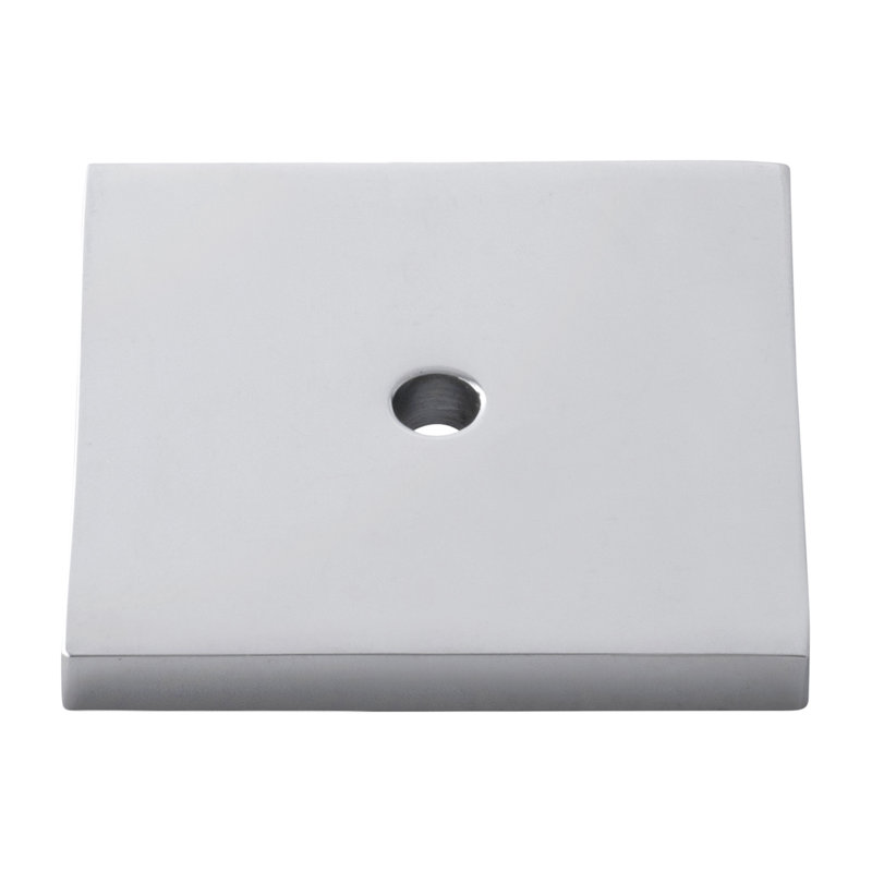 Parkview Brass Knob Backplate, Chrome