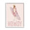 Ba-743-Framed " Howdy Coastal Cowgirl " by Ziwei Li