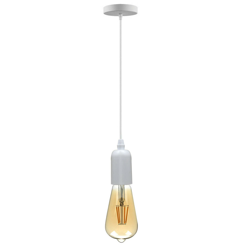 Aniston 1 - Light Bulb Pendant, White