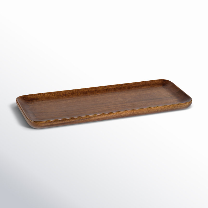 Pottsville Obira Wood Tray, 1" H x 17" W x 6.5" D