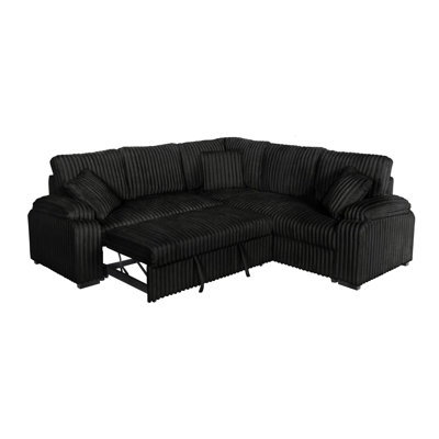 Neeha Black 3-Piece Sectional