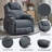 Polyester Power Lift Recliner - 8-Point Massage, Lumbar Heating, USB/Type-C, Steel Cup Holders-346598414