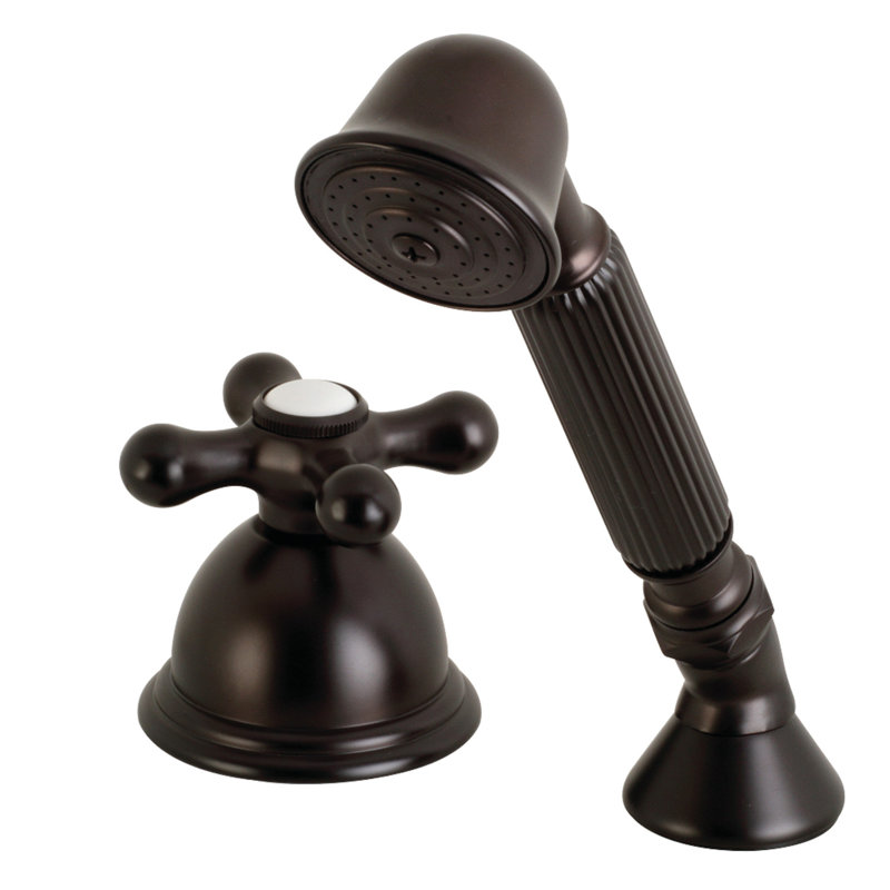 Kingston Brass Deck Mount Hand Shower with Diverter for Roman Tub Faucet, Oil Rubbed Bronze