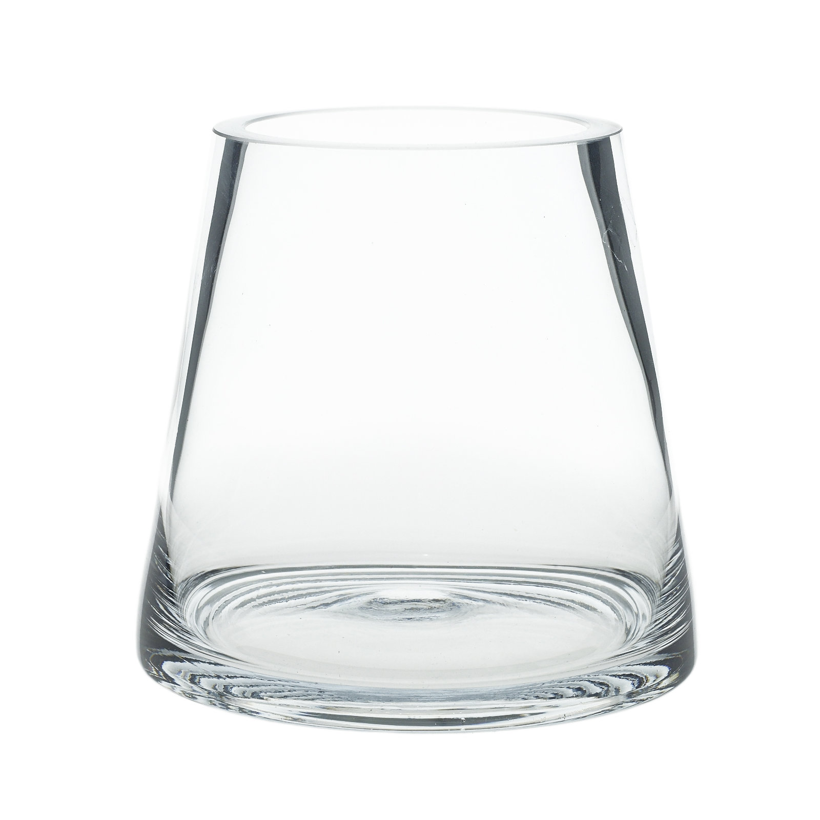 Handmade Glass Table Vase, 5" H x 5.4" W x 5.4" D