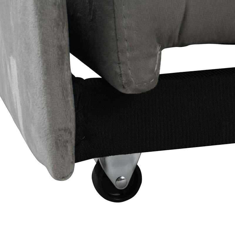 Chaise longue rembourrée Pymble, Gris