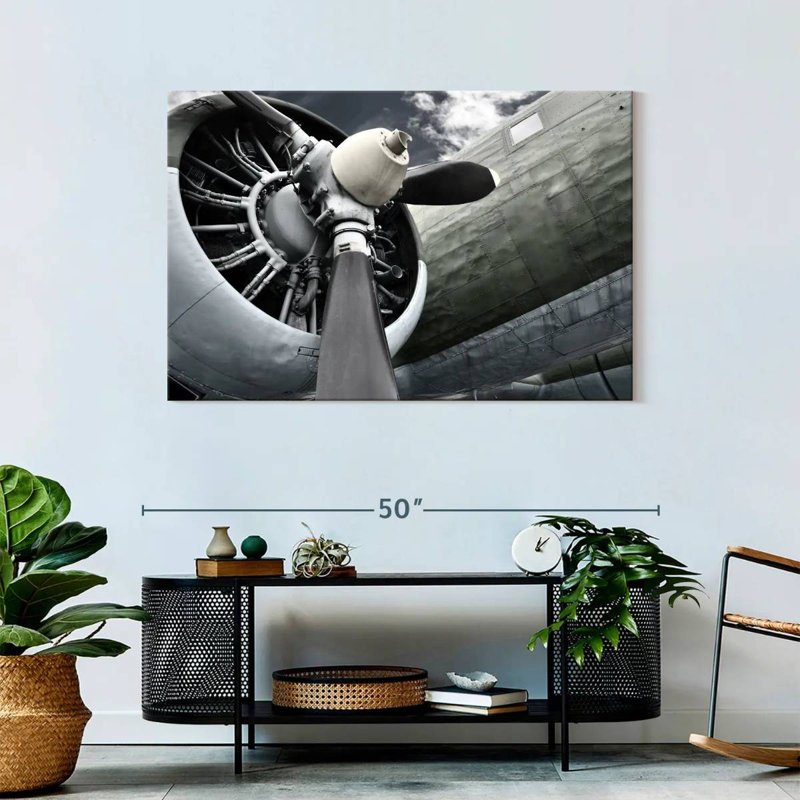 Mehar Black Propeller, 30" H x 45" W