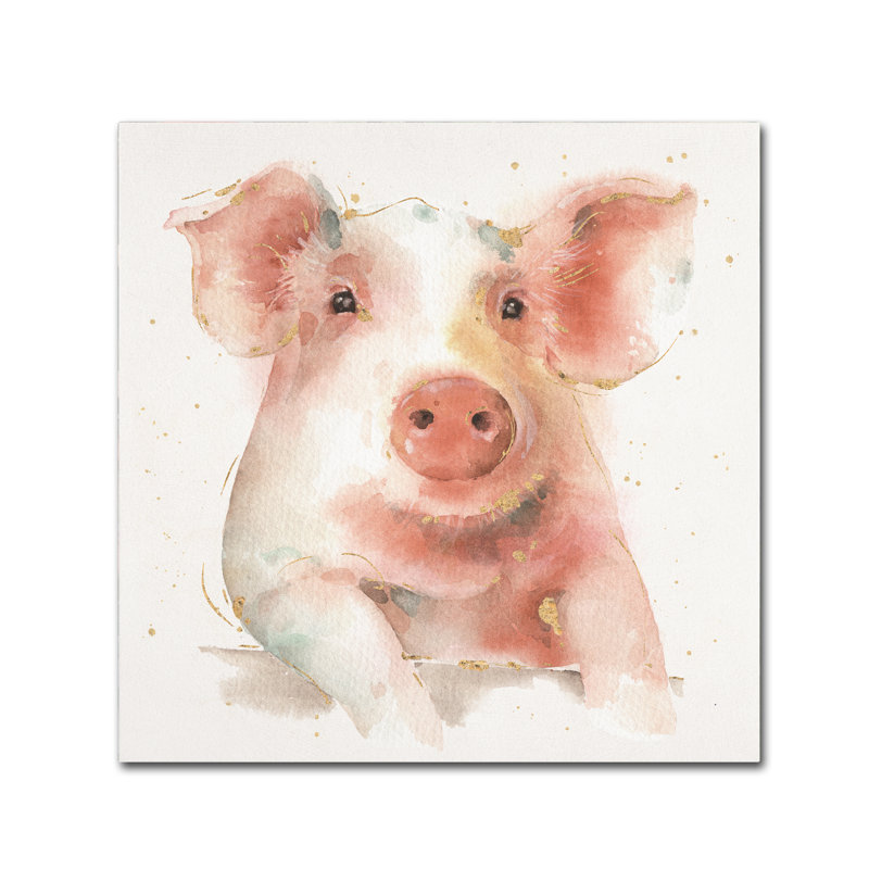 « farm friends iii », reproduction sur toile, H 18 po x l 18 po x P 2 po