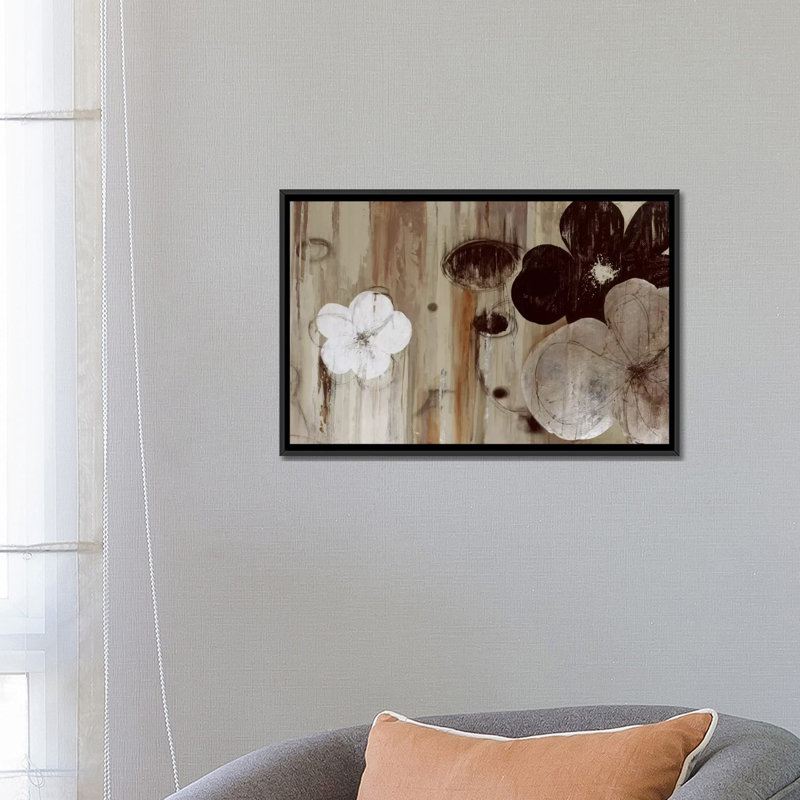«Chocolate and Silver», reproduction sur toile, H 18 po x l 26 po x P 1,5 po, Toile avec cadre noir, Pas de tapis