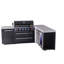 Mont Alpi Premium L-shaped Black Stainless Steel 94"w X 75"d X 46"h Modular Outdoor Kitchen Island With Refrigerator + 44"w 6-burner Bbq Grill + Side Burner + Granite Countertops + Storage Cabinets + Cover + Natural Gas Convertible + Lifetime Warranty