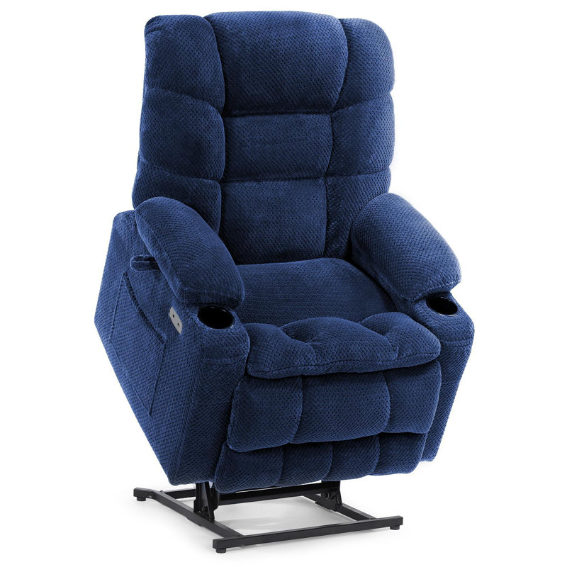 Fauteuil inclinable électrique EONIX pour personnes âgées, surdimensionné 400lbs avec chaleur et massage, fauteuil inclinable électrique avec porte-gobelets et ports de charge, beige
