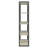 Loomis Whitewashed Grey 4-Shelf Bookshelf