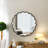 Solid Wood Wavy Mirror-Black Vanity Mirror Wall Decor 36" X 36" Modern Mirror Wall Decor For Bathroom-473705771-473705772