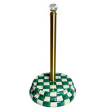 Violet Check Paper Towel Holder