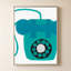 «Retro Téléphone Blue» par Jen Bucheli - Impression sur toile