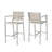 29.50" Barstools With Silver Rust-Proof Aluminum Frame Mesh, Set Of 2