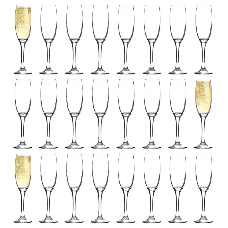 Argon Tableware - Classic Champagne Flutes - 220ml - Clear