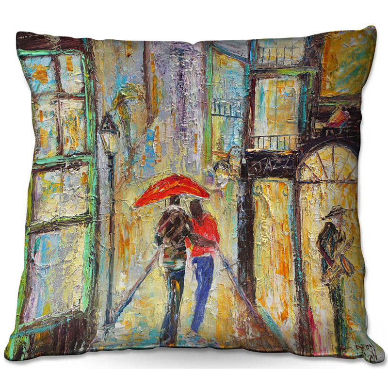  Coussin Couch New Orleans Rain 2, 18 po x 18 po